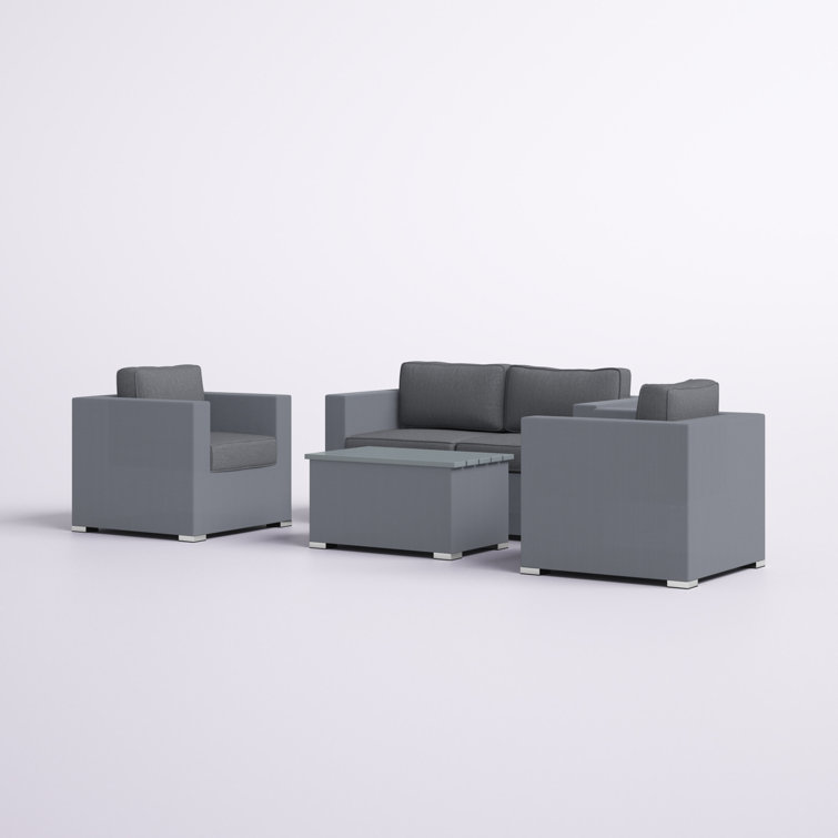 Etta Avenue™ Estela 4 Person Outdoor Seating Group with Cushions